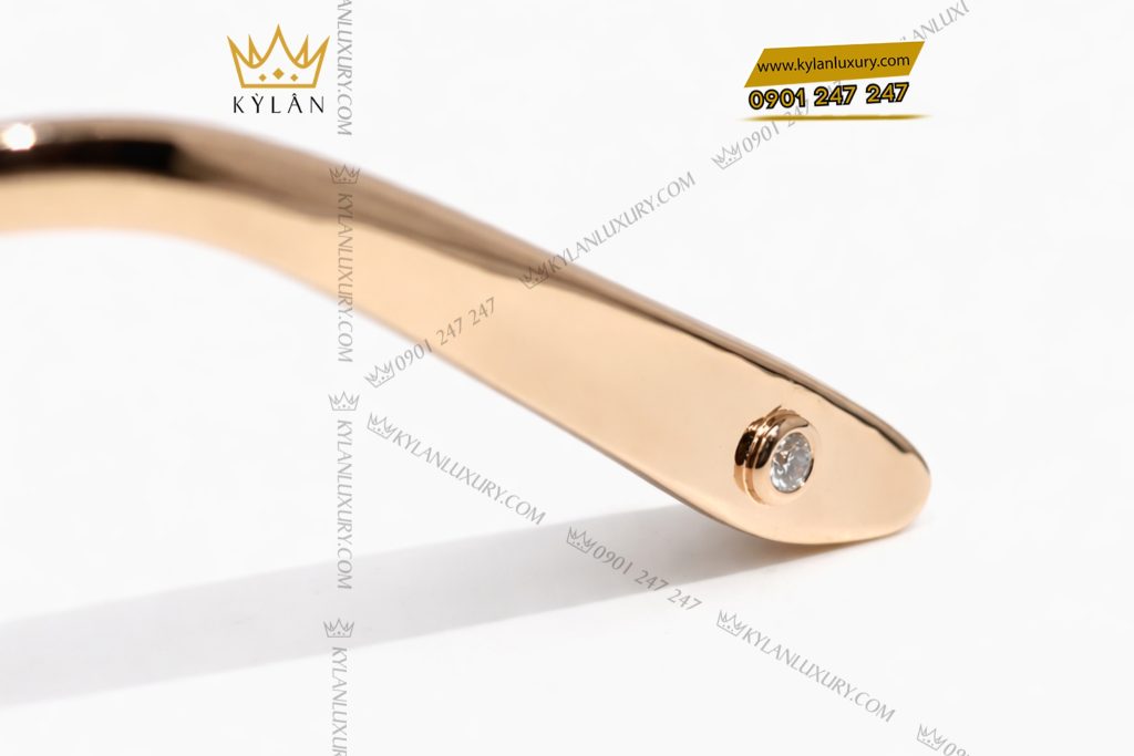 Kỳ Lân Luxury Mat kinh LDH vang hong Au750 dinh kim cuong va logo vang 8 Mắt kính LDH vàng hồng Au750 đính kim cương và logo vàng