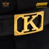Mặt thắt lưng chữ K vàng Au750