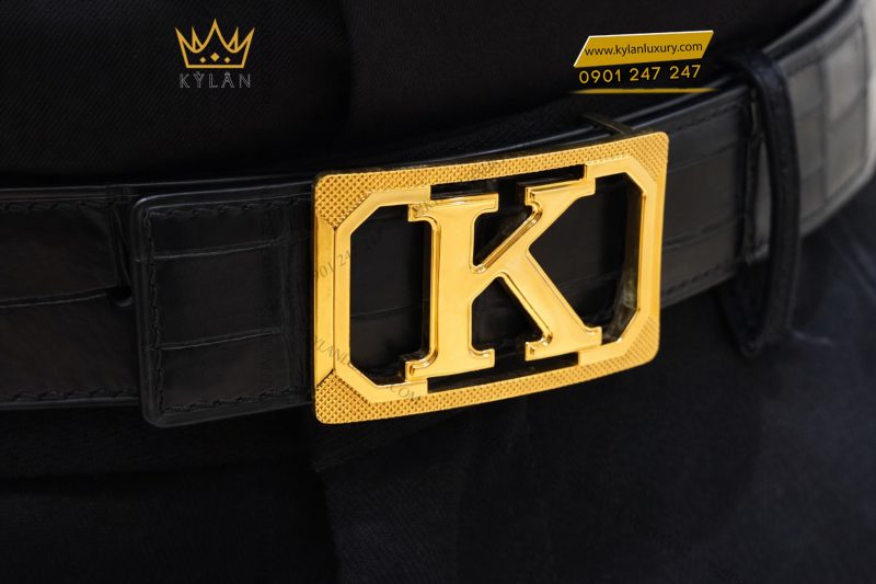 Mặt thắt lưng chữ K vàng Au750