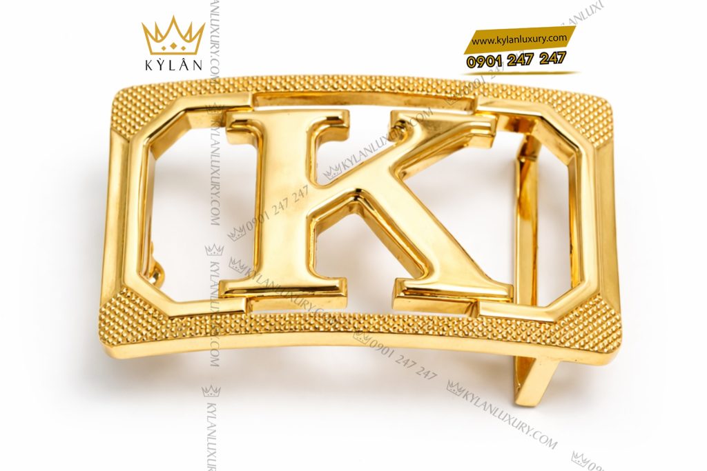 Mặt thắt lưng chữ K vàng Au750