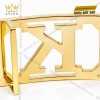 Mặt thắt lưng chữ K vàng Au750