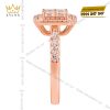 Nhẫn nữ vàng hồng Au750 đính kim cương