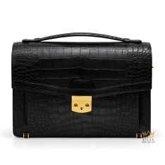 Túi Clutch da cá Alligator black