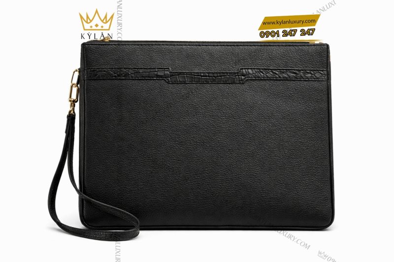 Túi xách da bê mix da cá Alligator khóa vân tay