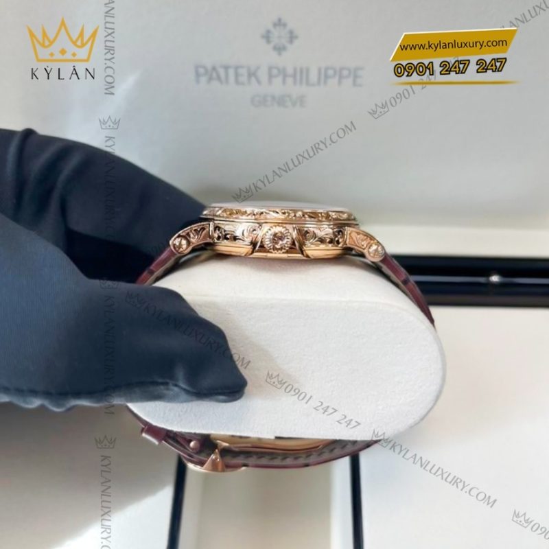Đồng hồ Patek Philippe Grand Complications vàng hồng chạm khắc 5160/500R-001