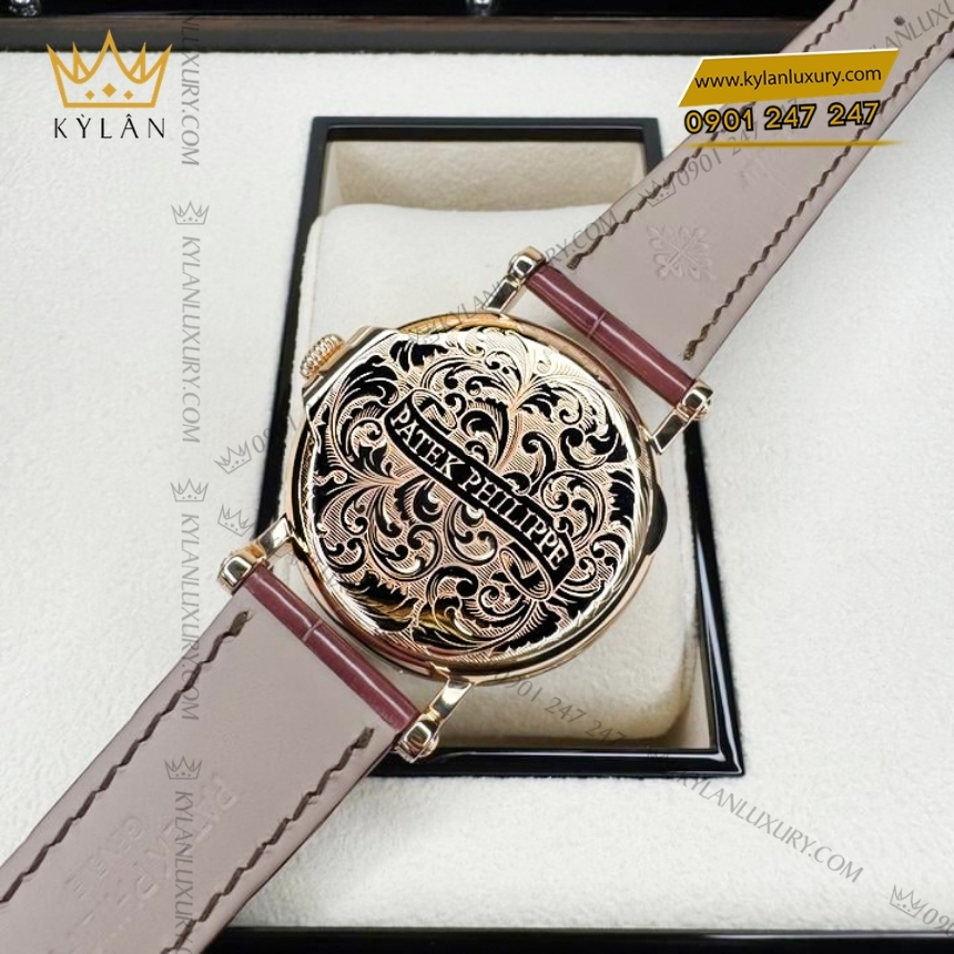 Kỳ Lân Luxury dong ho patek philippe grand complications vang hong cham khac 5160 500r 001 5 Đồng hồ Patek Philippe Grand Complications vàng hồng chạm khắc 5160/500R-001