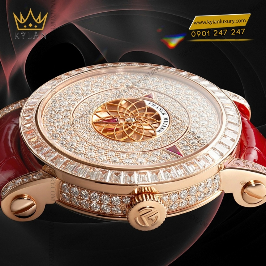 Kỳ Lân Luxury franck muller round triple mystery 7036 tm bag cd 2 Đồng hồ Franck Muller Round Triple Mystery Diamond Red 39mm