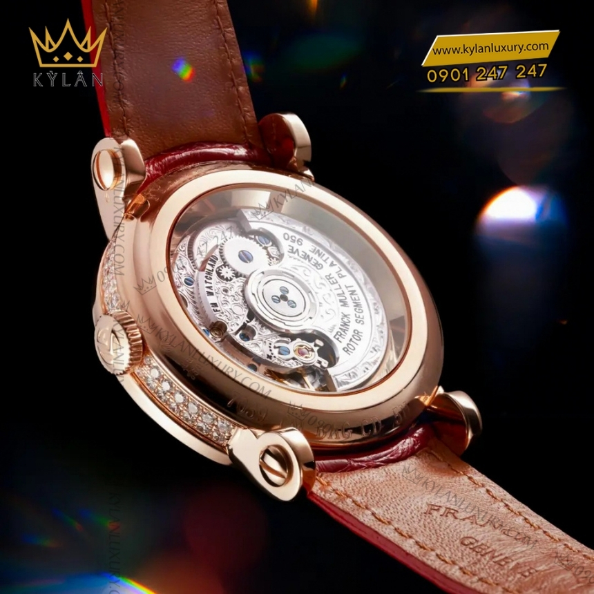 Kỳ Lân Luxury franck muller round triple mystery 7036 tm bag cd 4 Đồng hồ Franck Muller Round Triple Mystery Diamond Red 39mm