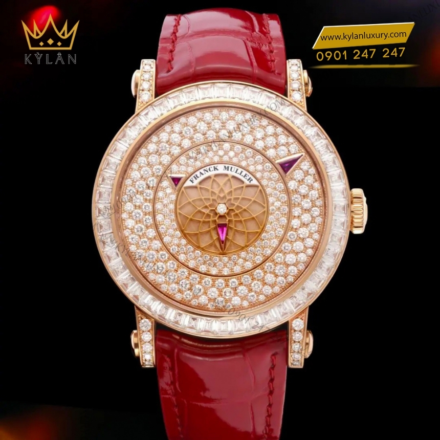 Kỳ Lân Luxury franck muller round triple mystery 7036 tm bag cd 5 Đồng hồ Franck Muller Round Triple Mystery Diamond Red 39mm