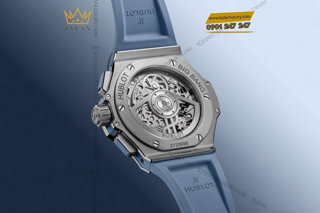 Kỳ Lân Luxury hublot big bang original unico titanium coal blue 43mm 4 Đồng hồ Hublot Big Bang Original Unico Titanium Coal Blue 43mm