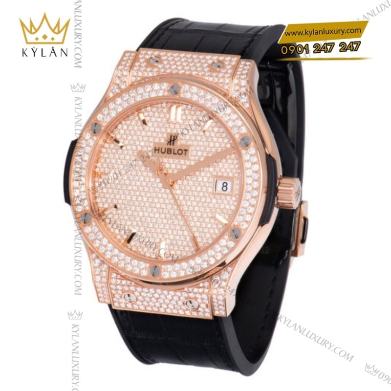 Đồng hồ Hublot Classic Fusion King Gold Full Pave 42mm