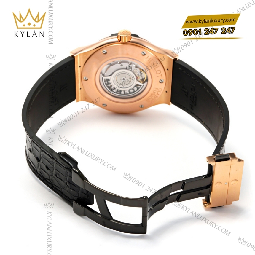 Kỳ Lân Luxury hublot classic fusion king gold full pave 42 5 Đồng hồ Hublot Classic Fusion King Gold Full Pave 42mm
