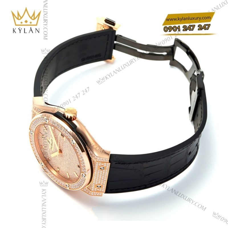 Đồng hồ Hublot Classic Fusion King Gold Full Pave 42mm