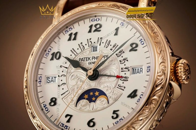 Đồng hồ Patek Philippe Grand Complications vàng hồng chạm khắc 5160/500R-001