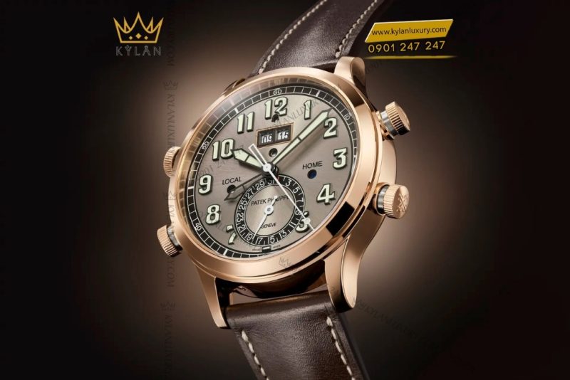 Đồng hồ Patek Philippe Grand Complications Travel Time mặt xám sunburst 5520RG-001