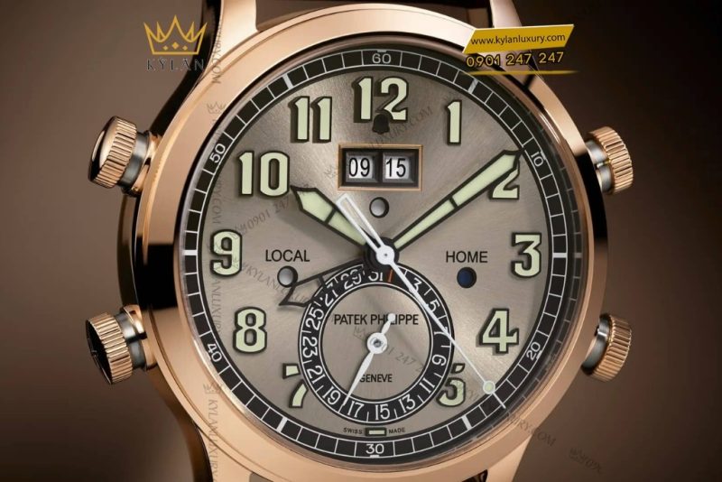 Đồng hồ Patek Philippe Grand Complications Travel Time mặt xám sunburst 5520RG-001