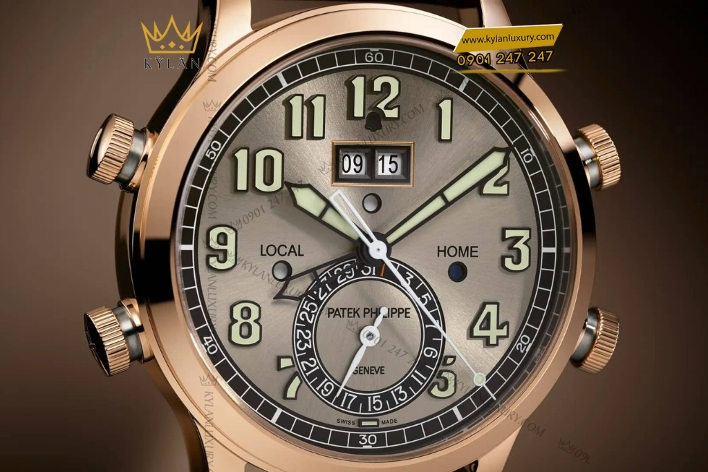 Kỳ Lân Luxury patek philippe 5520rg 001 travel time vang hong 5 Đồng hồ Patek Philippe Grand Complications Travel Time mặt xám sunburst 5520RG-001