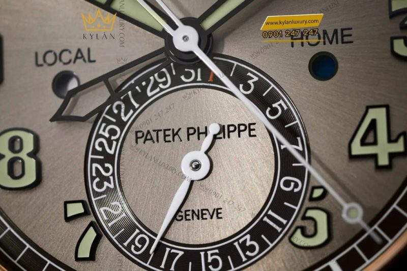 Đồng hồ Patek Philippe Grand Complications Travel Time mặt xám sunburst 5520RG-001