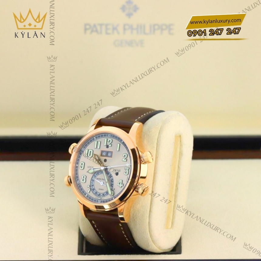 Kỳ Lân Luxury patek philippe 5520rg 001 vang hong xam sunburst 3 Đồng hồ Patek Philippe Grand Complications mặt xám sunburst 5520RG-001
