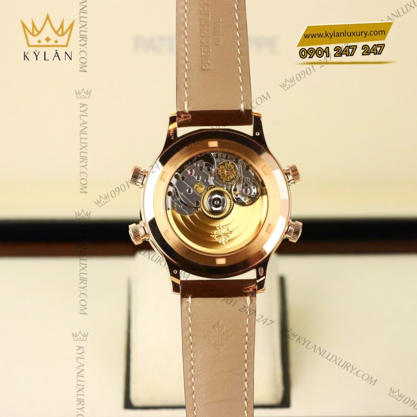 Kỳ Lân Luxury patek philippe 5520rg 001 vang hong xam sunburst 6 Đồng hồ Patek Philippe Grand Complications mặt xám sunburst 5520RG-001
