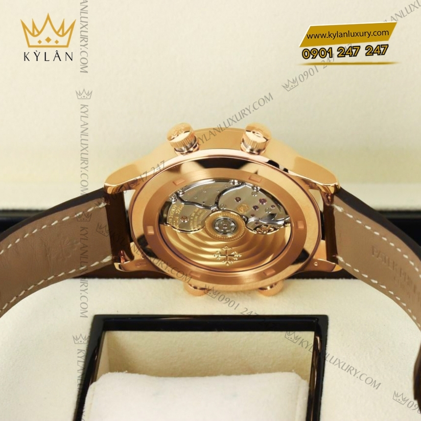 Kỳ Lân Luxury patek philippe 5520rg 001 vang hong xam sunburst 7 Đồng hồ Patek Philippe Grand Complications mặt xám sunburst 5520RG-001