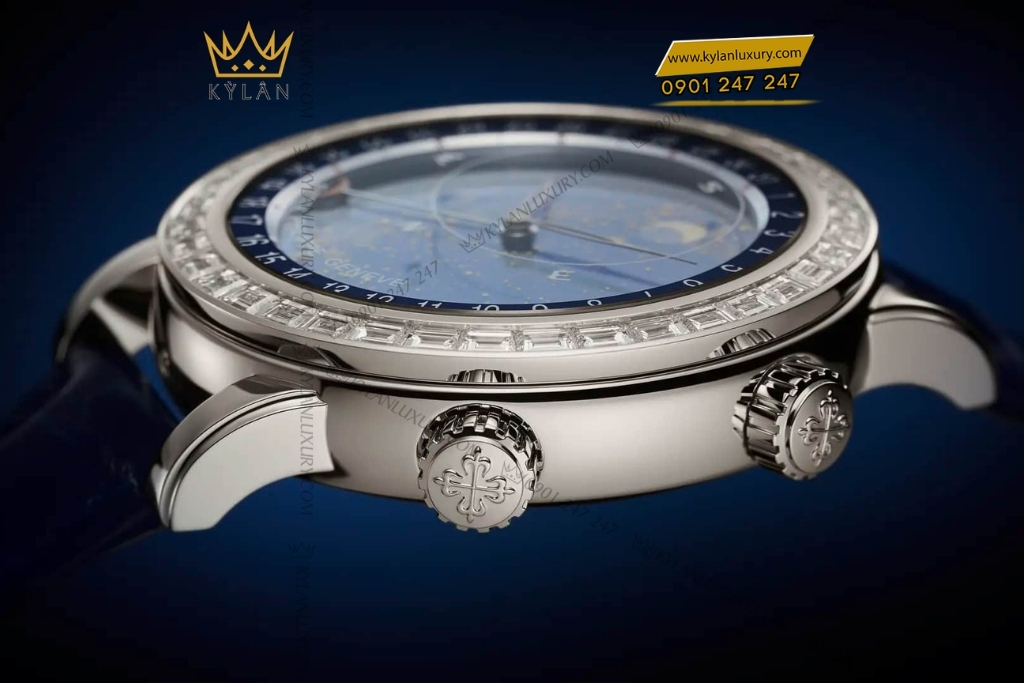 Kỳ Lân Luxury patek philippe 6104p 010 thien van vanh kim vuong 2 Đồng hồ Patek Philippe Grand Complications thiên văn vành kim vuông 6104P-010