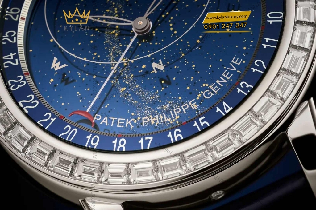 Kỳ Lân Luxury patek philippe 6104p 010 thien van vanh kim vuong 4 Đồng hồ Patek Philippe Grand Complications thiên văn vành kim vuông 6104P-010