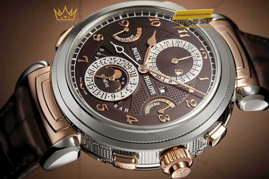 Kỳ Lân Luxury patek philippe 6300gr 001 grandmaster chime 10 Đồng hồ Patek Philippe Grandmaster Chime hai mặt số 6300GR-001