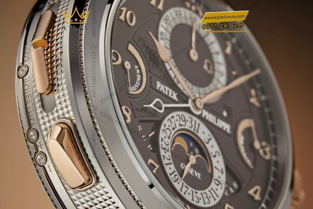 Kỳ Lân Luxury patek philippe 6300gr 001 grandmaster chime 9 Đồng hồ Patek Philippe Grandmaster Chime hai mặt số 6300GR-001
