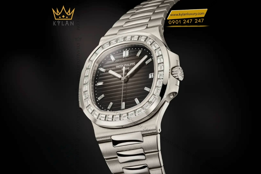Kỳ Lân Luxury patek philippe nautilus 5711 110p 001 platinum vanh kim 6 Đồng hồ Patek Philippe Nautilus Platinum vành kim cương 5711/110P-001