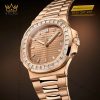 Đồng hồ Patek Philippe Nautilus mặt vàng hồng vành kim 5723/1R-001
