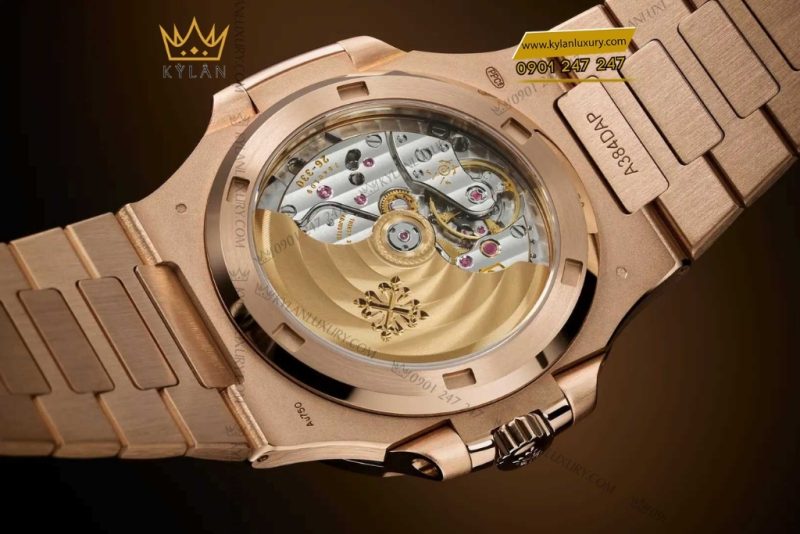 Đồng hồ Patek Philippe Nautilus mặt vàng hồng vành kim 5723/1R-001