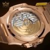 Đồng hồ Patek Philippe Nautilus vàng hồng vành kim vuông 5723/1R-010