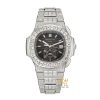 Kỳ Lân Luxury patek philippe nautilus 5980 1400g 010 vang trang kim cuong 1 Đồng hồ Patek Philippe Nautilus vàng trắng đính kim 5980/1400G-010