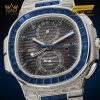 Đồng hồ Patek Philippe Nautilus vàng trắng sapphire & kim cương 5990/1421G-001