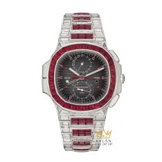 Đồng hồ Patek Philippe Nautilus vàng trắng ruby & kim cương 5990/1422G-001