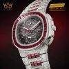 Đồng hồ Patek Philippe Nautilus vàng trắng ruby & kim cương 5990/1422G-001