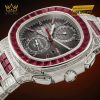 Đồng hồ Patek Philippe Nautilus vàng trắng ruby & kim cương 5990/1422G-001