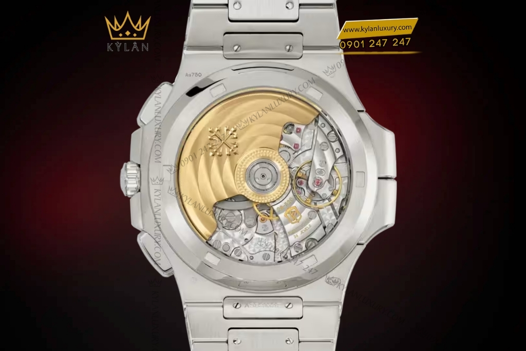 Kỳ Lân Luxury patek philippe nautilus 5990 1422g 001 ruby kim cuong 7 Đồng hồ Patek Philippe Nautilus vàng trắng ruby & kim cương 5990/1422G-001