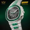 Đồng hồ Patek Philippe Nautilus vàng trắng emerald & kim cương 5990/1423G-001