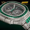 Đồng hồ Patek Philippe Nautilus vàng trắng emerald & kim cương 5990/1423G-001