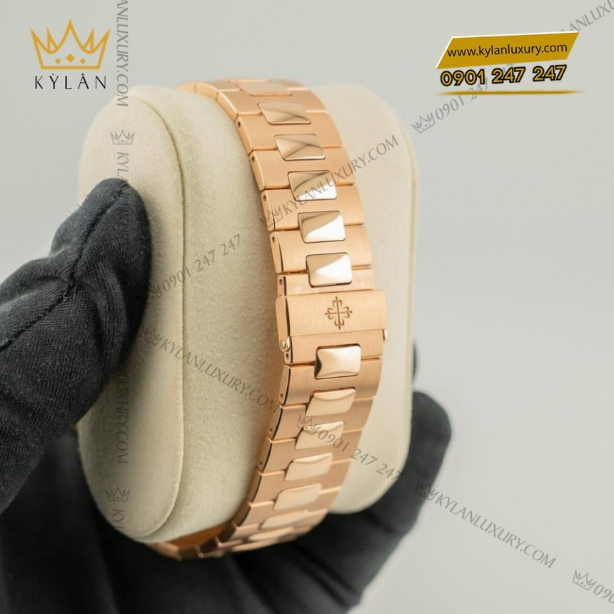 Kỳ Lân Luxury patek philippe nautilus vang hong vanh kim vuong 5723 1r 010 10 Đồng hồ Patek Philippe Nautilus vàng hồng vành kim vuông 5723/1R-010