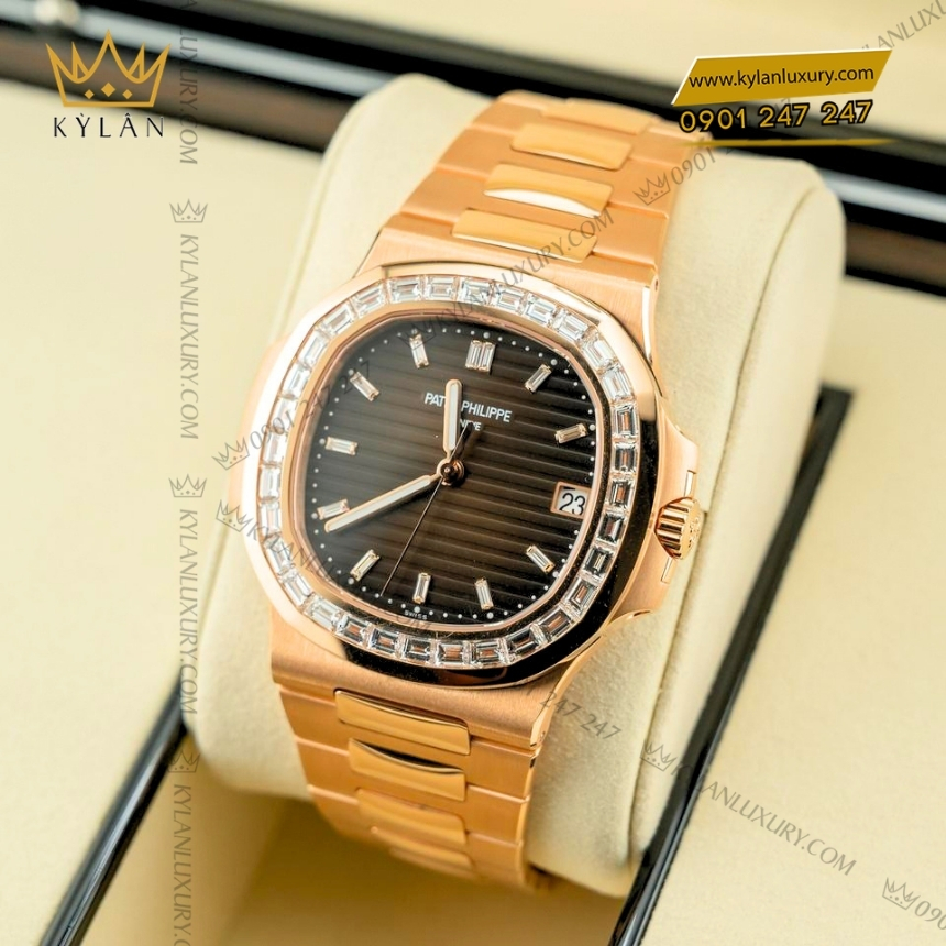Kỳ Lân Luxury patek philippe nautilus vang hong vanh kim vuong 5723 1r 010 5 Đồng hồ Patek Philippe Nautilus vàng hồng vành kim vuông 5723/1R-010
