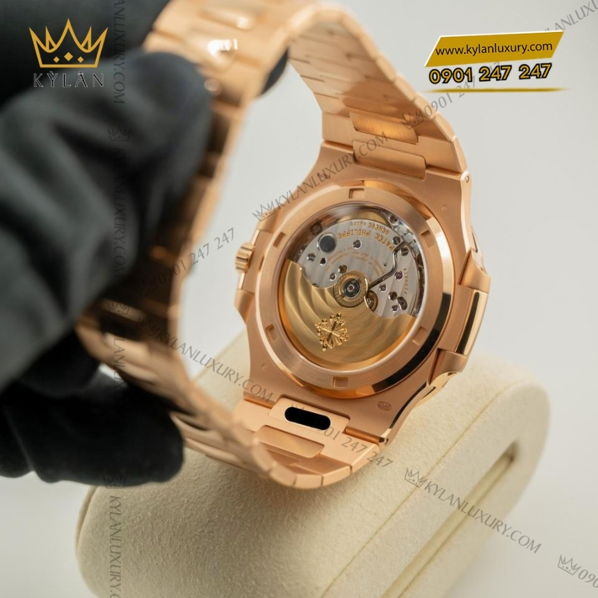 Kỳ Lân Luxury patek philippe nautilus vang hong vanh kim vuong 5723 1r 010 7 Đồng hồ Patek Philippe Nautilus vàng hồng vành kim vuông 5723/1R-010