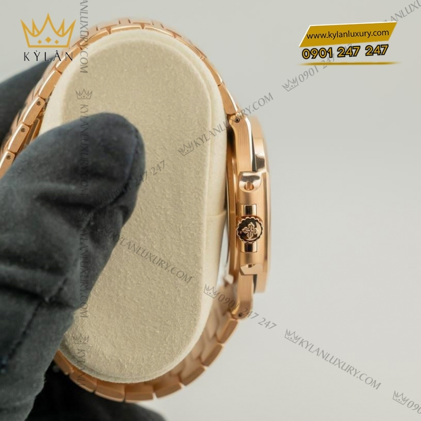 Kỳ Lân Luxury patek philippe nautilus vang hong vanh kim vuong 5723 1r 010 8 Đồng hồ Patek Philippe Nautilus vàng hồng vành kim vuông 5723/1R-010