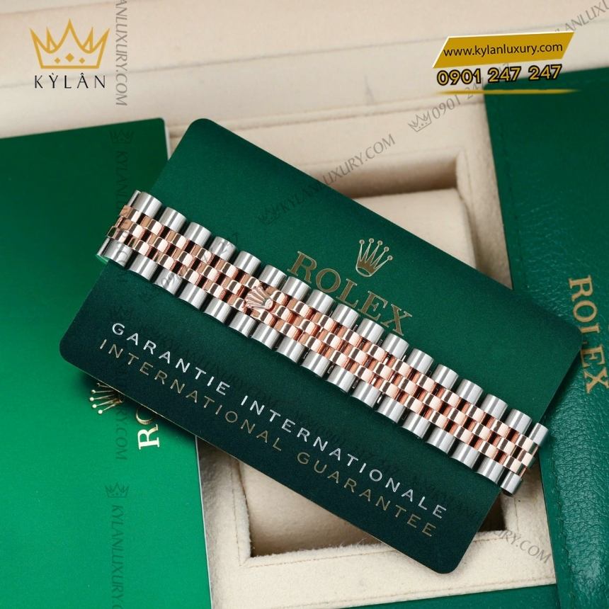 Kỳ Lân Luxury rolex datejust 31 278341rbr 0016 silver dial 4 Đồng hồ Rolex Datejust 31 mặt số bạc 278341RBR-0016