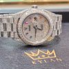 Kỳ Lân Luxury rolex datejust 31 vang trang custom kim cuong rainbow 1 Đồng hồ Rolex Datejust 31 vàng trắng custom kim cương & đá quý rainbow