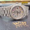 Đồng hồ Rolex Datejust 31 vàng trắng custom kim cương & đá quý rainbow