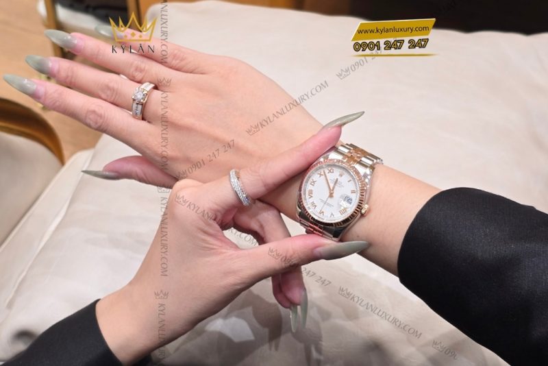 Đồng hồ Rolex Datejust 36 mặt trắng cọc La Mã 116231-0084