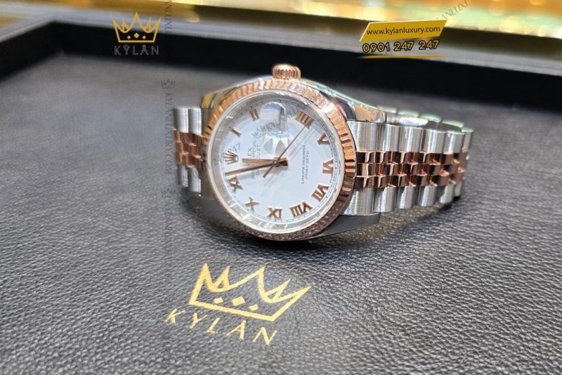 Đồng hồ Rolex Datejust 36 mặt trắng cọc La Mã 116231-0084